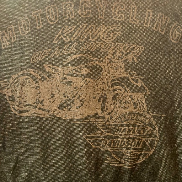 Harley-Davidson SZ XL Willie G Black Graphic long sleeve Henley 100% Cotton - Picture 8 of 12